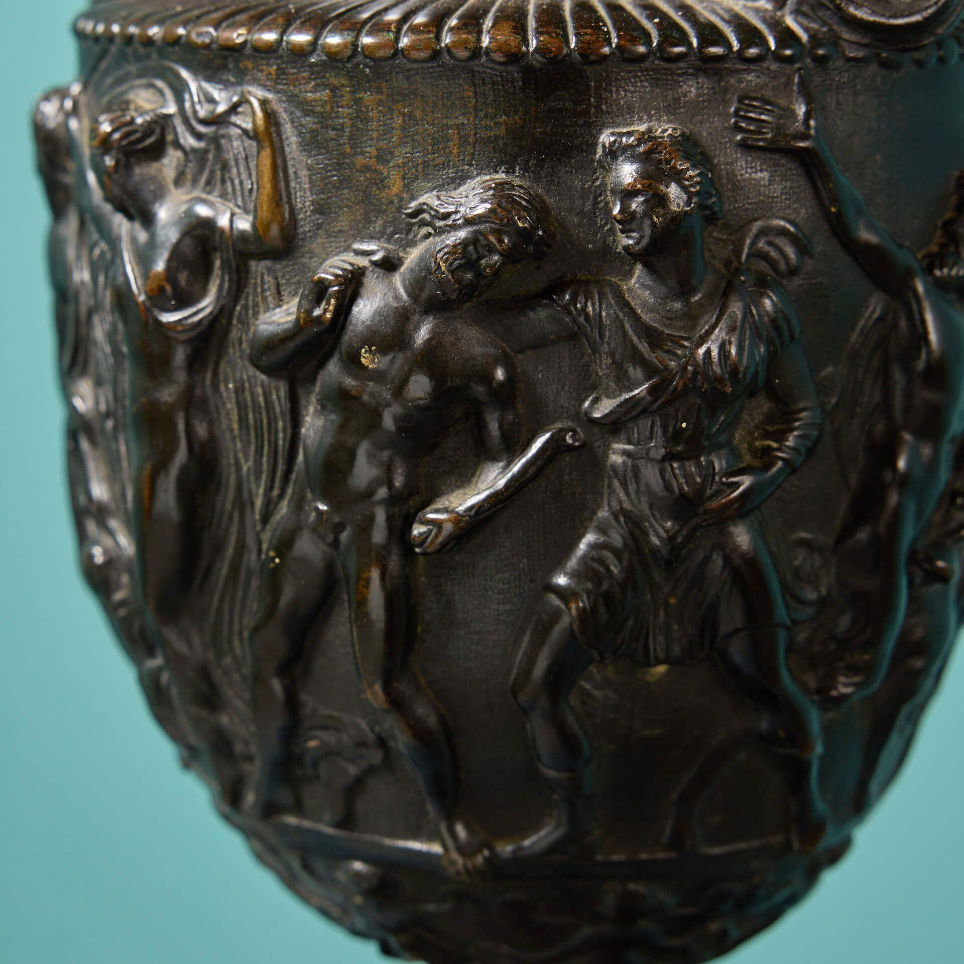 19th Century Pair of Antique Bronze Grand Tour Townley Vases For Sale