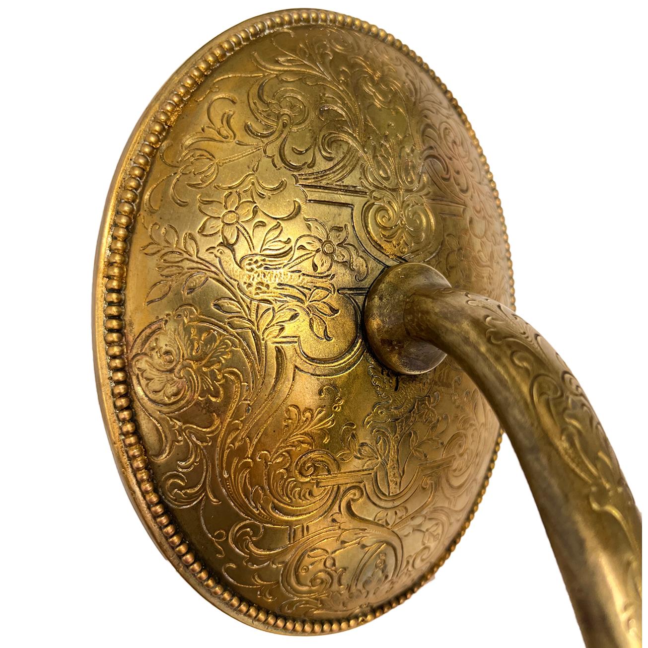 Gilt Pair of Antique Bronze Sconces For Sale