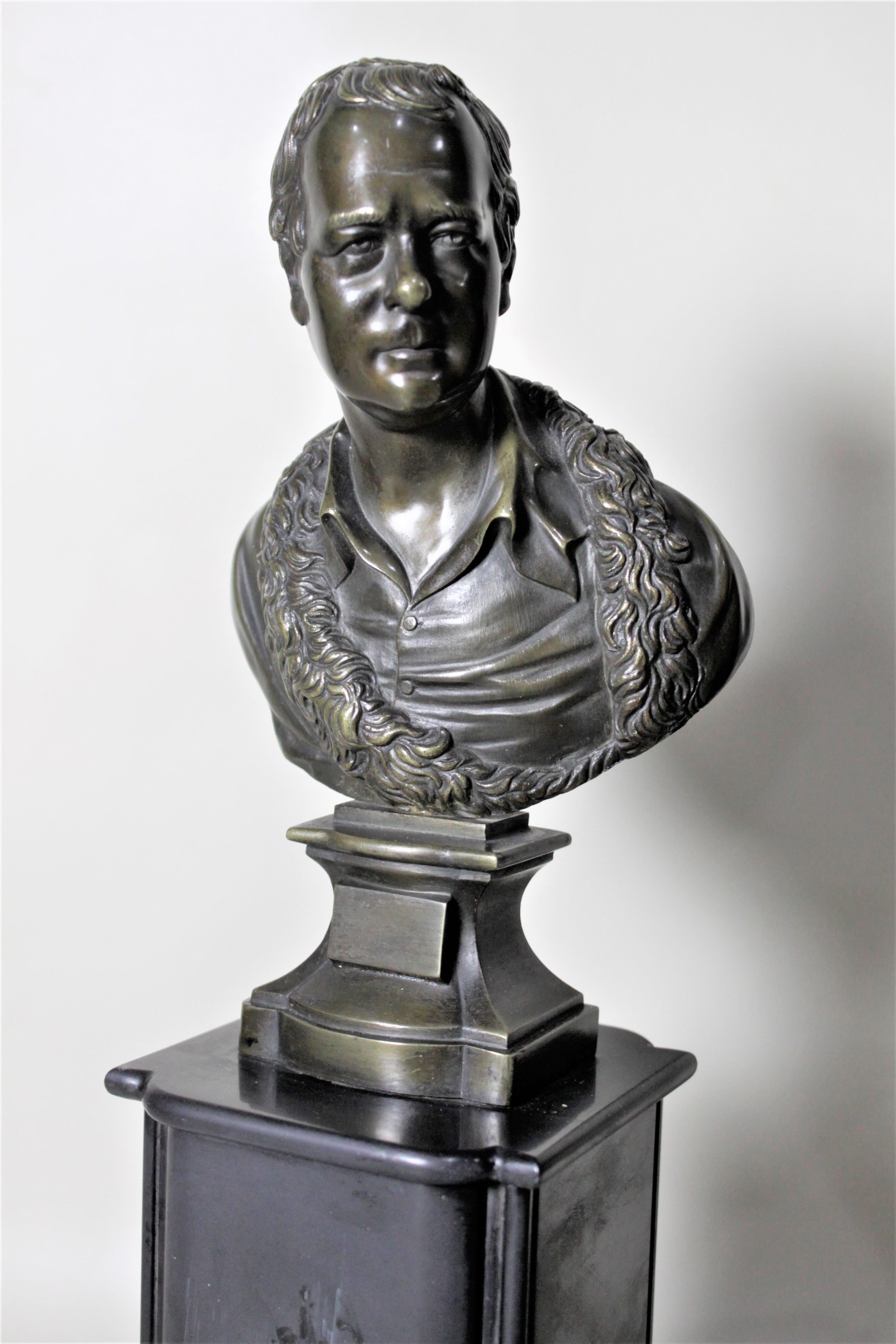 20th Century Pair of Antique Bronze Statues of Poets Robert Burns & Walter Scott For Sale