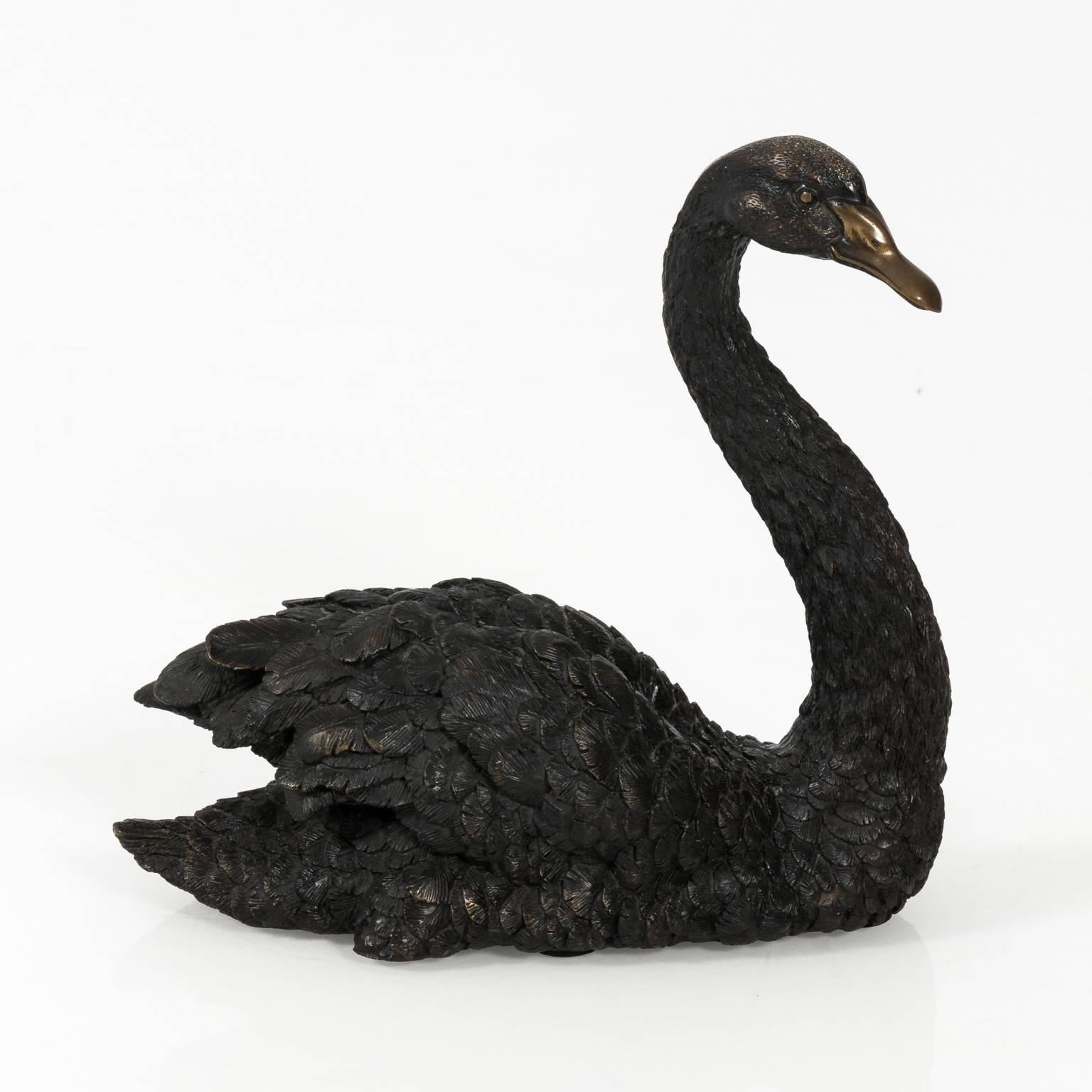 Paire de sculptures de Swan en bronze Antique 7