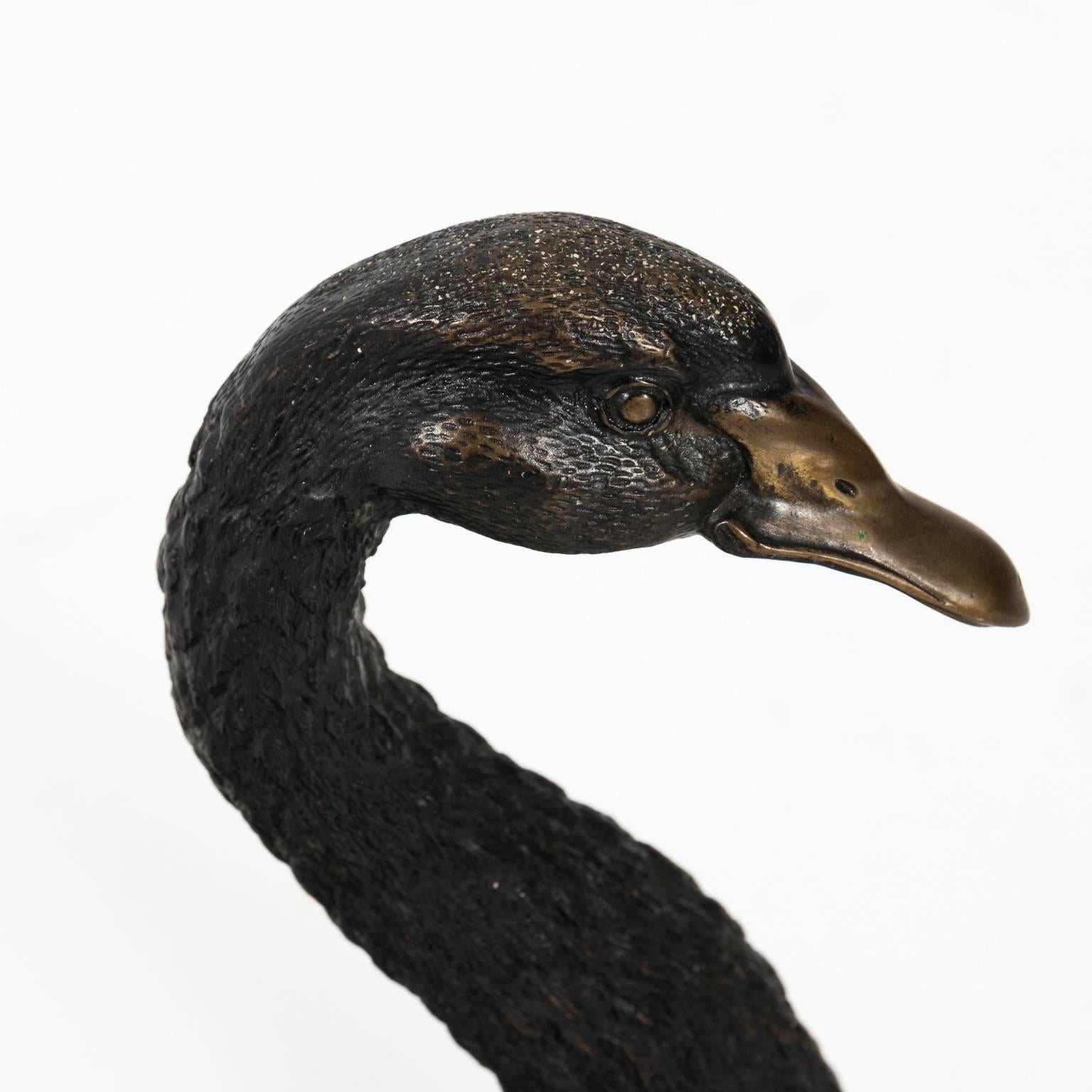 Paire de sculptures de Swan en bronze Antique 8