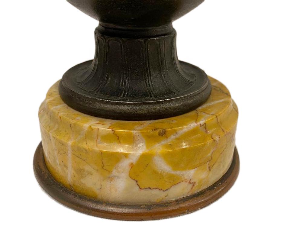 19th Century Pair of Antique Bronze Vase Lamps For Sale