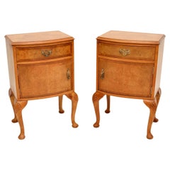 Pair of Vintage Burr Walnut Bedside Cabinets