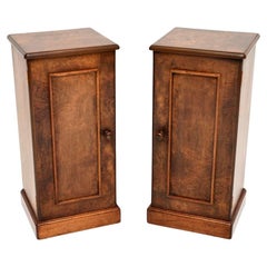 Pair of Vintage Burr Walnut Bedside Cabinets