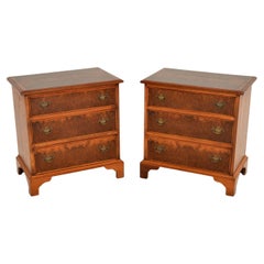Pair of Antique Burr Walnut Chest of Drawers