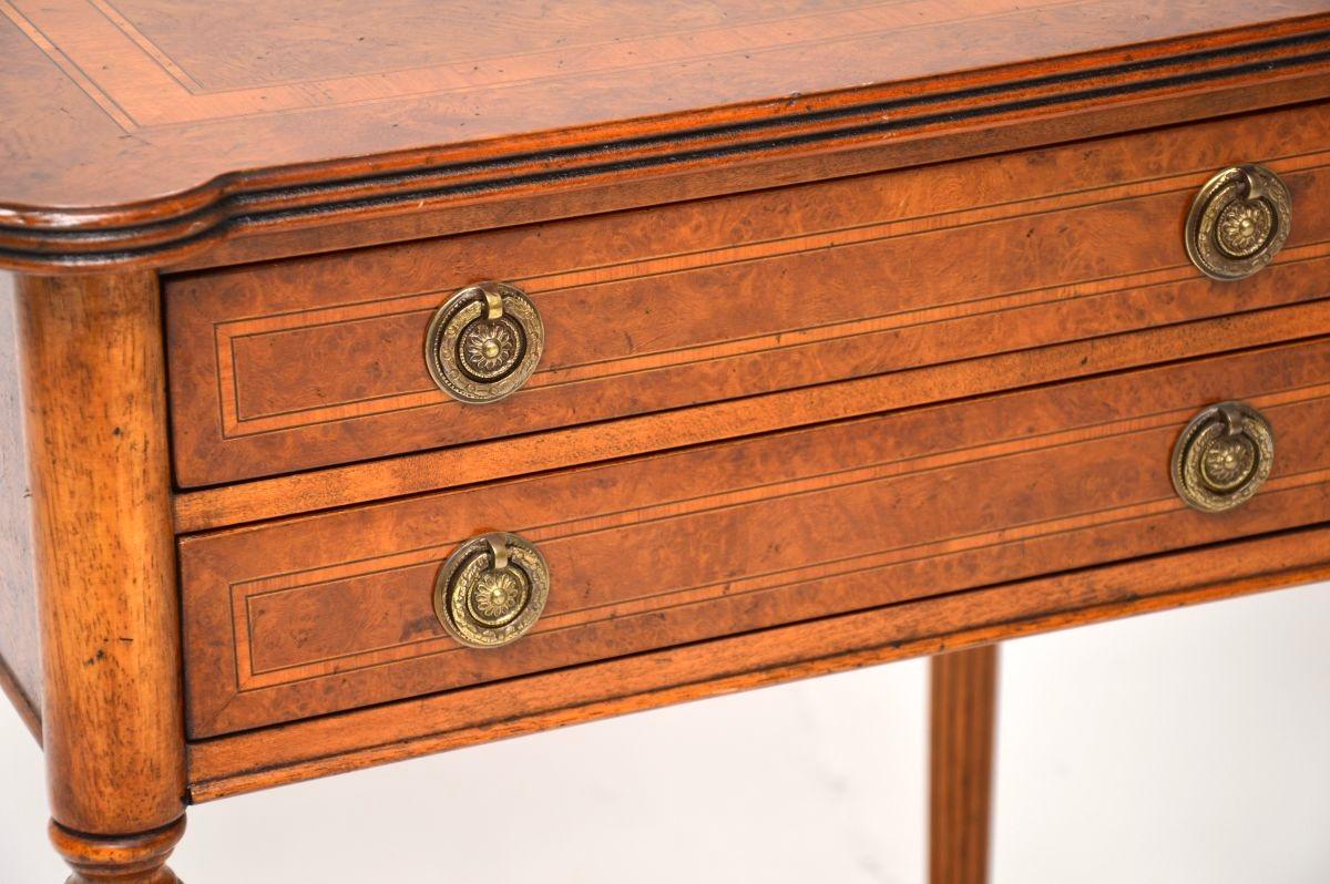 Pair of Antique Burr Walnut Side Tables For Sale 6