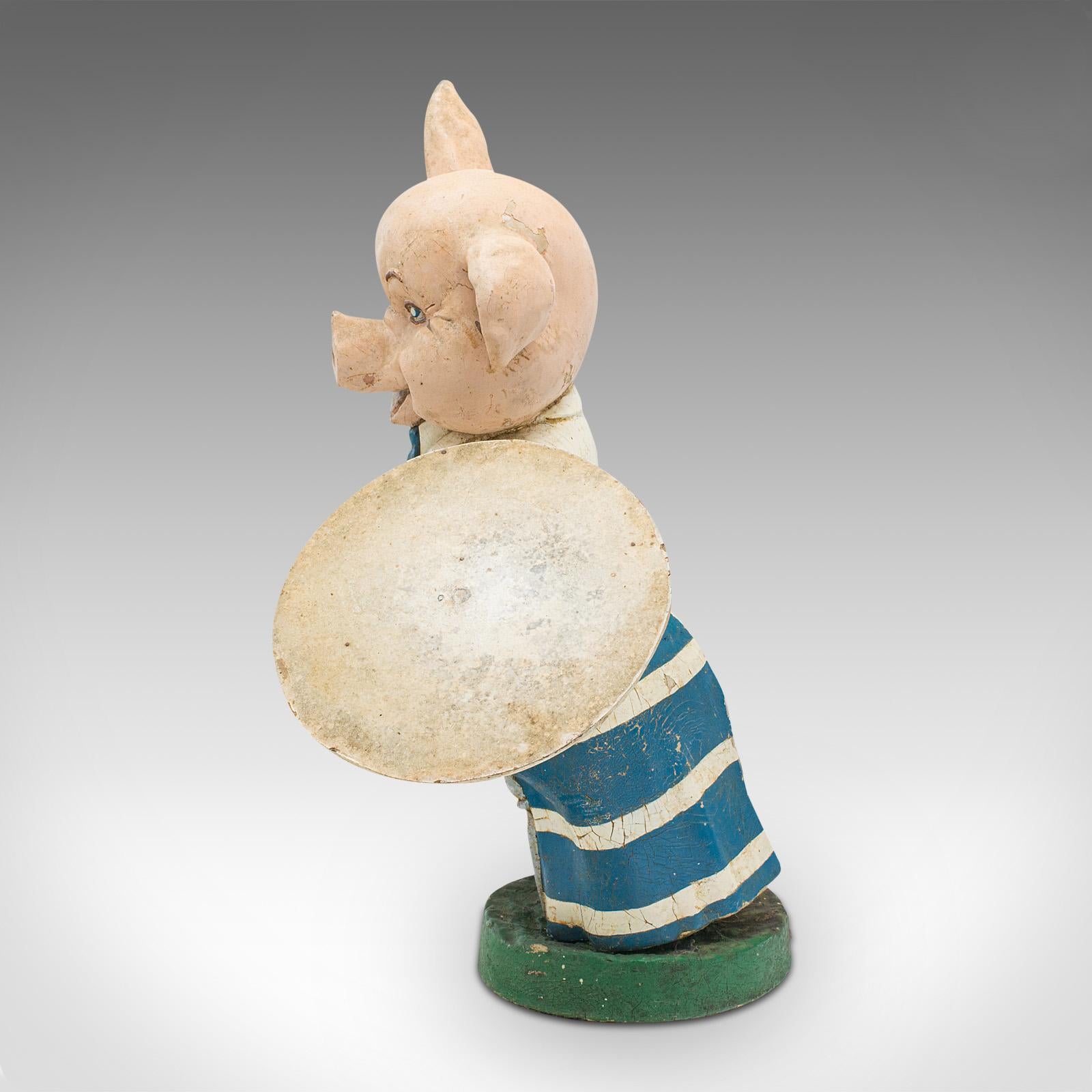 Pareja De Cerdos Antiguos De Carnicería, Ingleses, Yeso, Figura De Exposición En Tienda, Eduardianos en venta 2