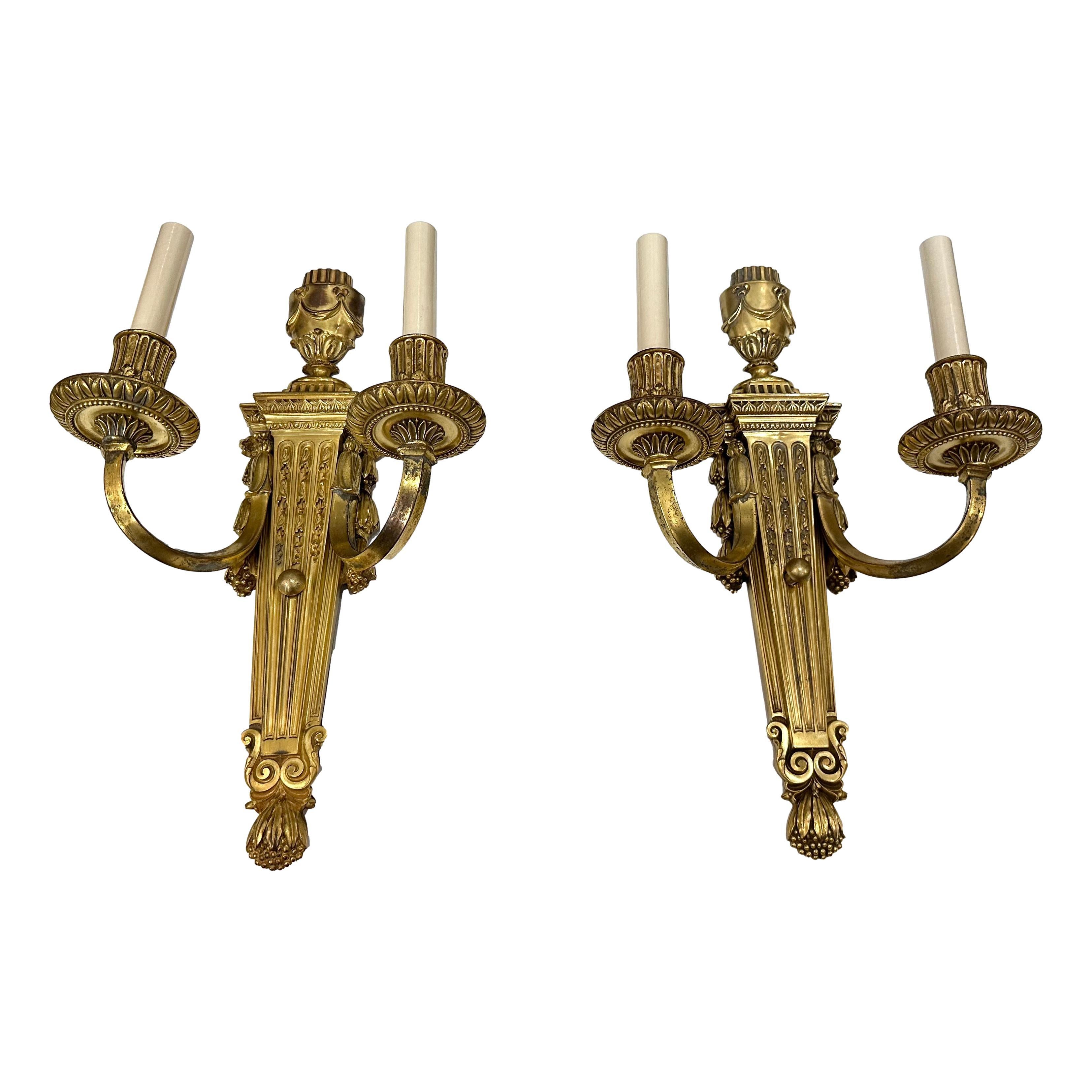 Pair of Antique Caldwell Sconces In Good Condition For Sale In New York, NY