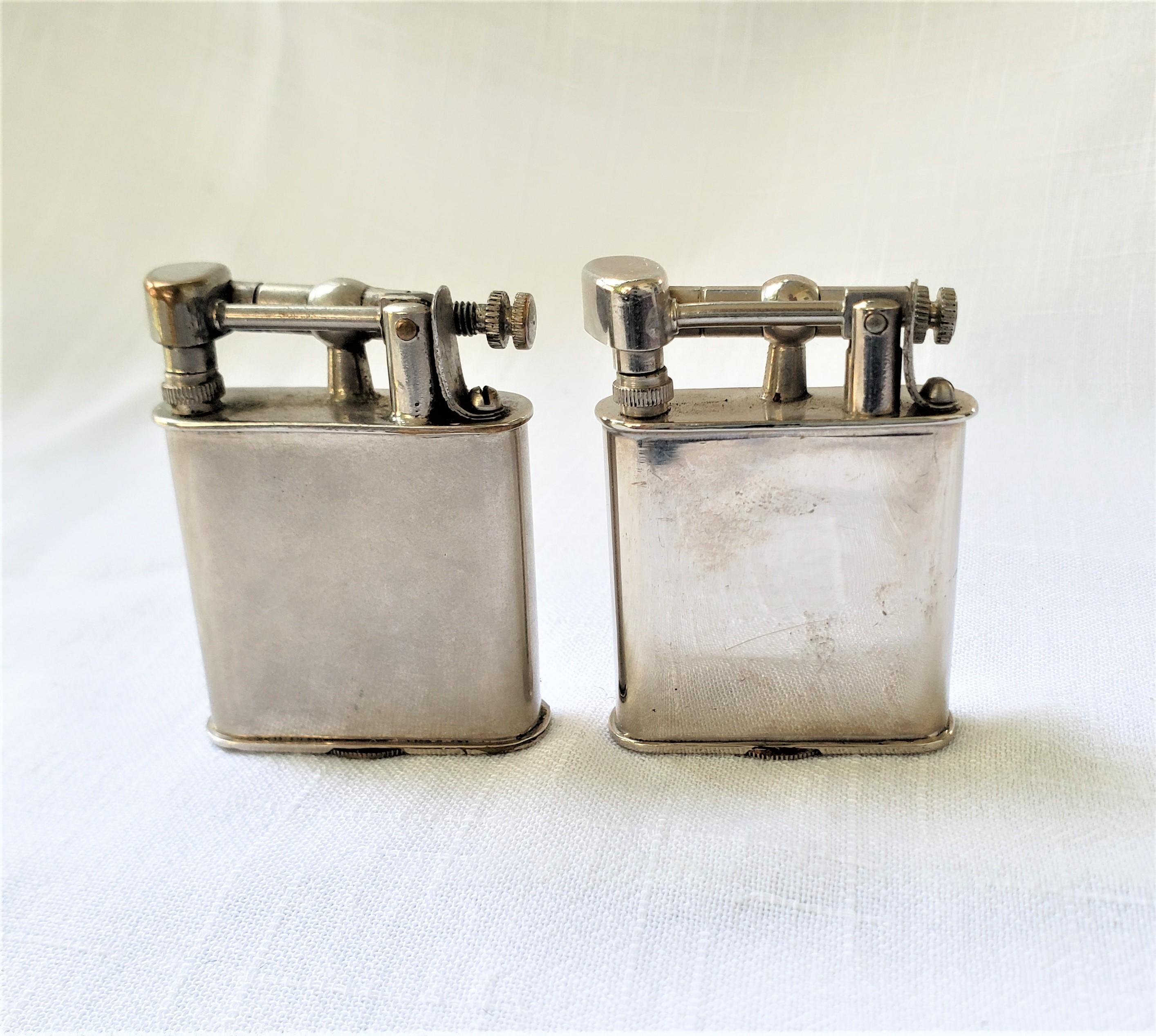 20th Century Pair of Antique Canadian Club Whiskey Advertising Swing Arm Pocket Lighters For Sale