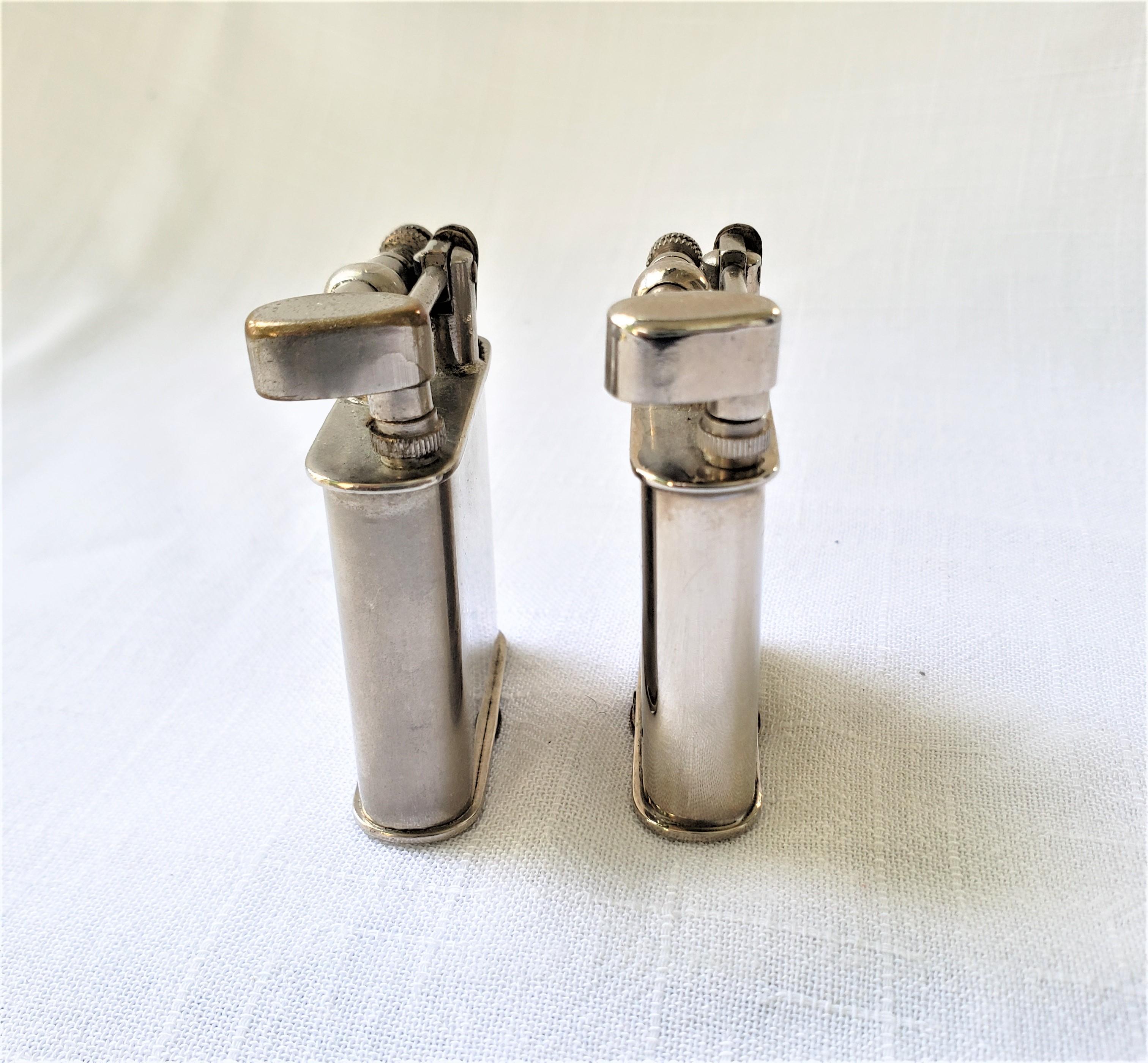 Pair of Antique Canadian Club Whiskey Advertising Swing Arm Pocket Lighters In Good Condition For Sale In Hamilton, Ontario