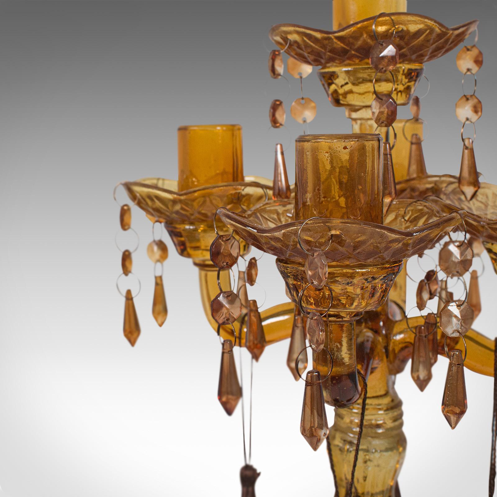 Pair of, Antique Candelabra, English, Glass, Candle Stand, Victorian, circa 1890 3