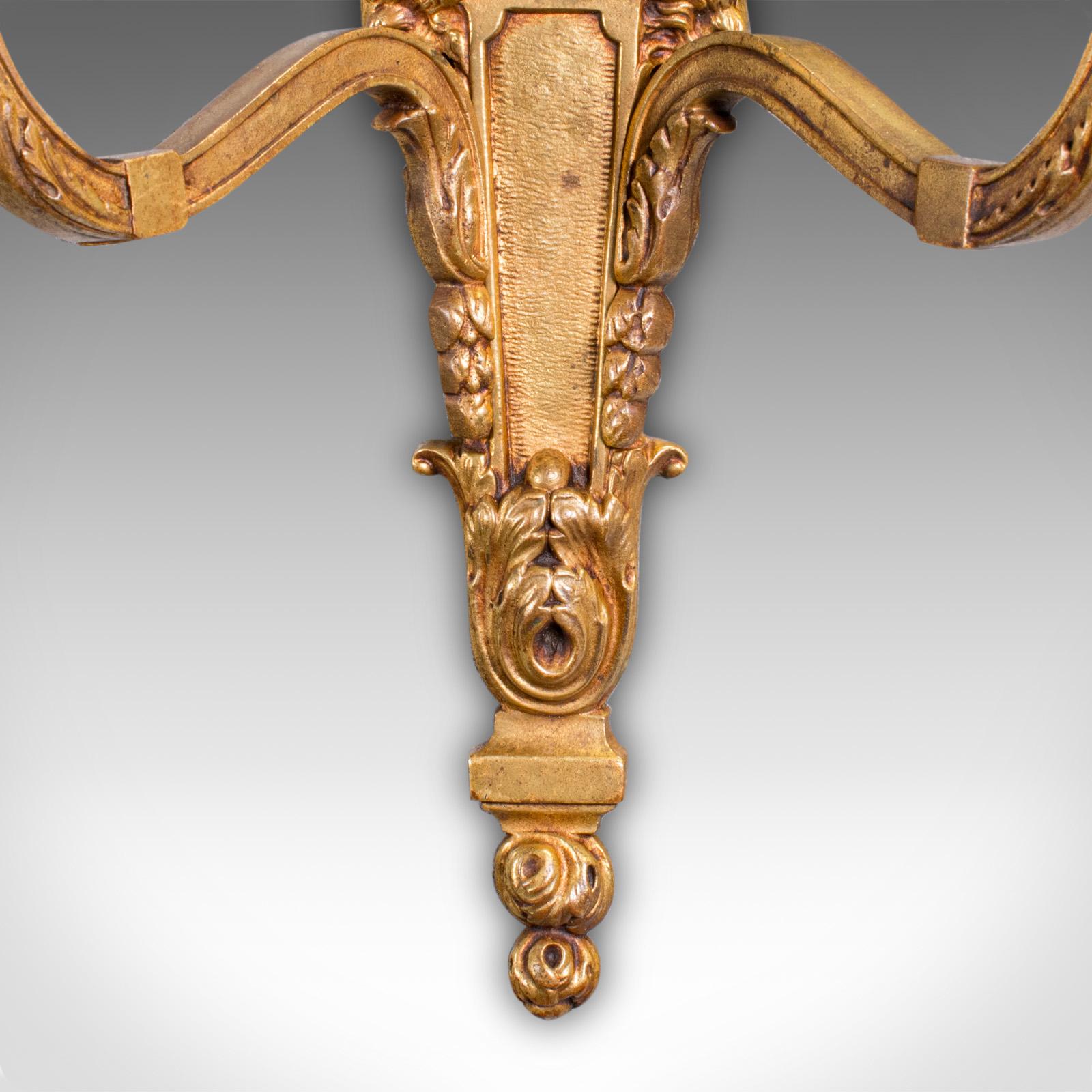Coppia di antiche lampade a candela, italiane, Grand Tour, in ottone, vittoriane in vendita 1