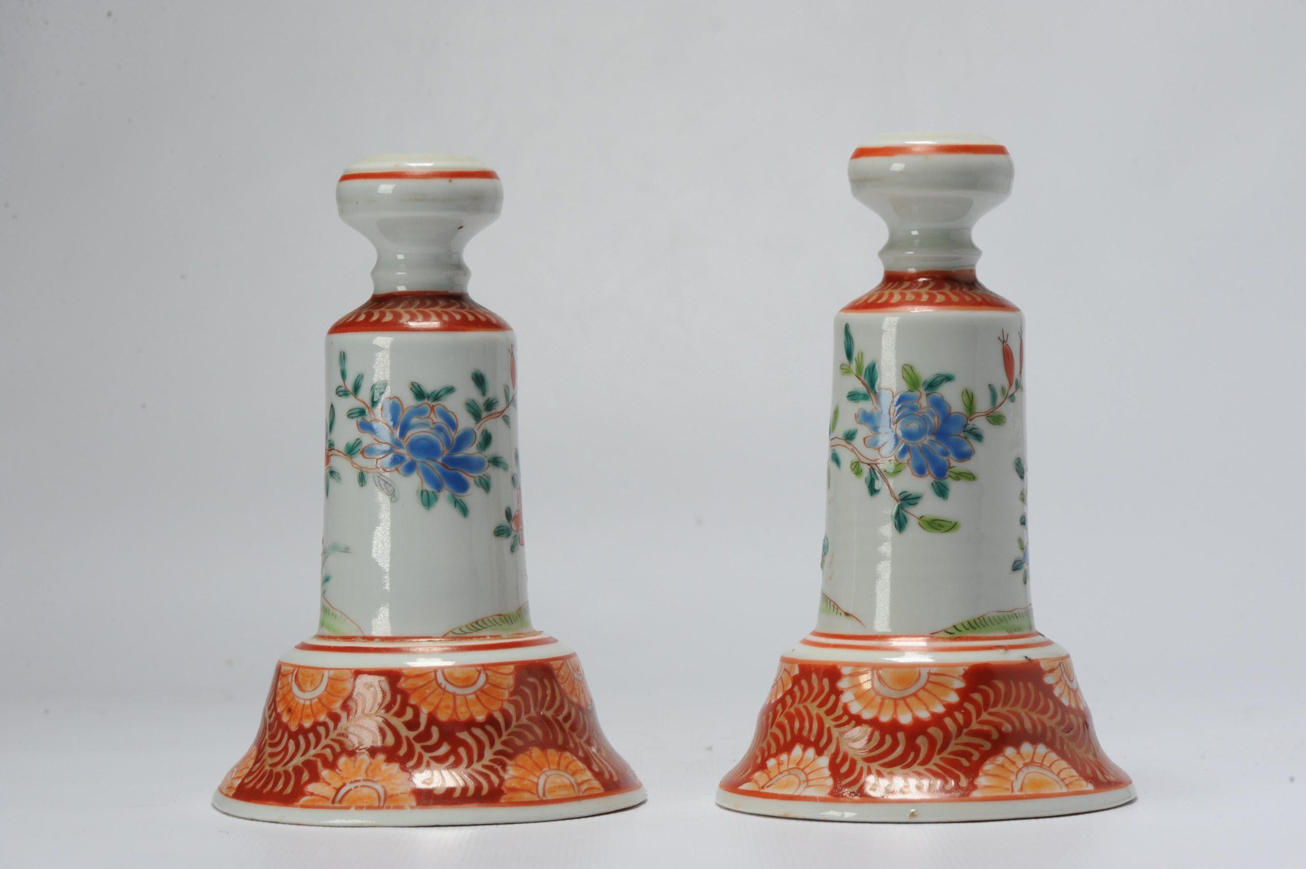 Superb quality Hichozan. Pair of two candlestick holders With typical painting enamels and scene of birds in a floral landscape. Absolute collectors item and nice to be used on the dinner table.

Additional information:
Material: Porcelain &