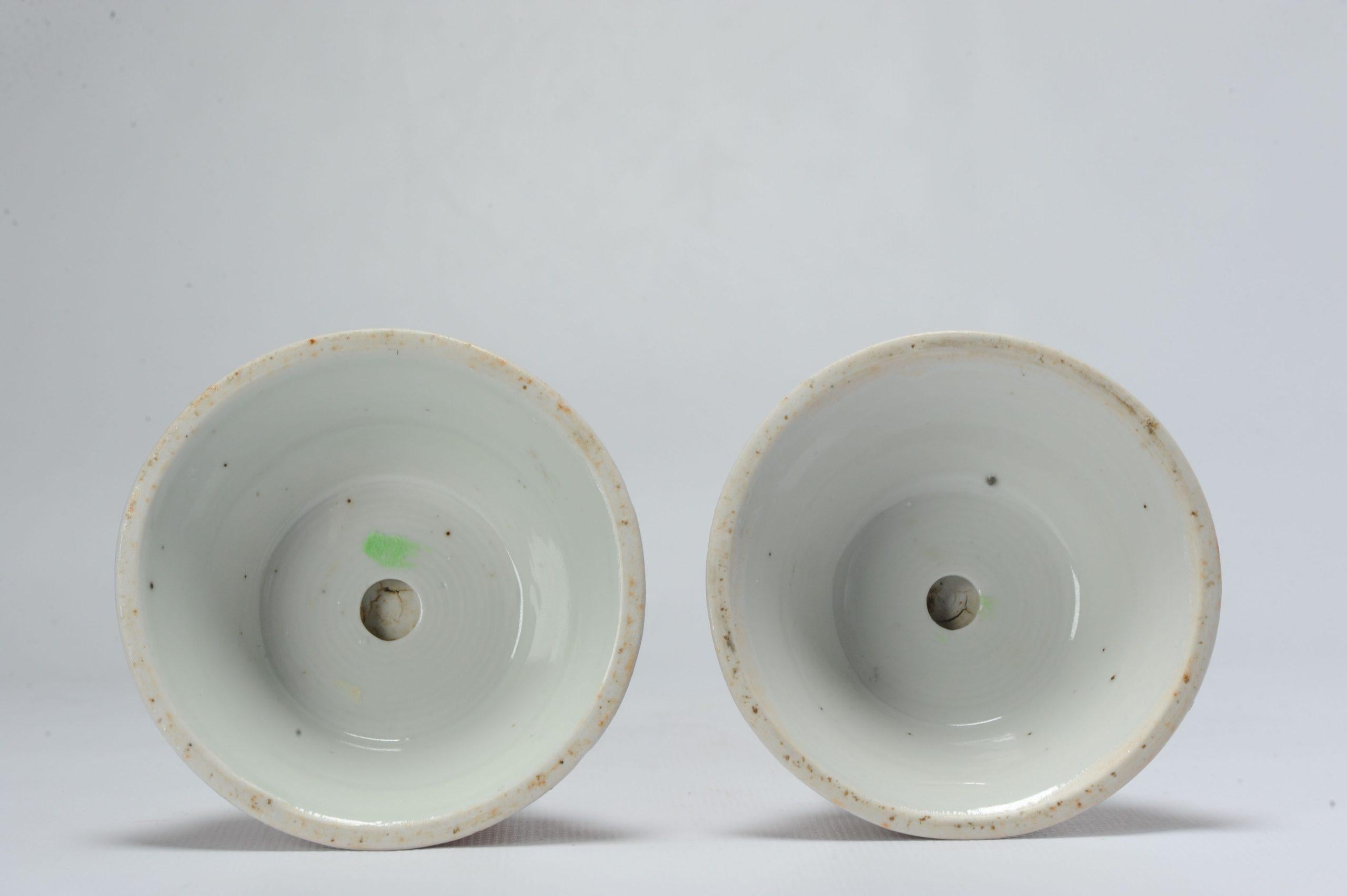 19th Century Pair of Antique Candle Sticks Set of Hichozan Japanese Arita Porcelain, 19th Cen For Sale