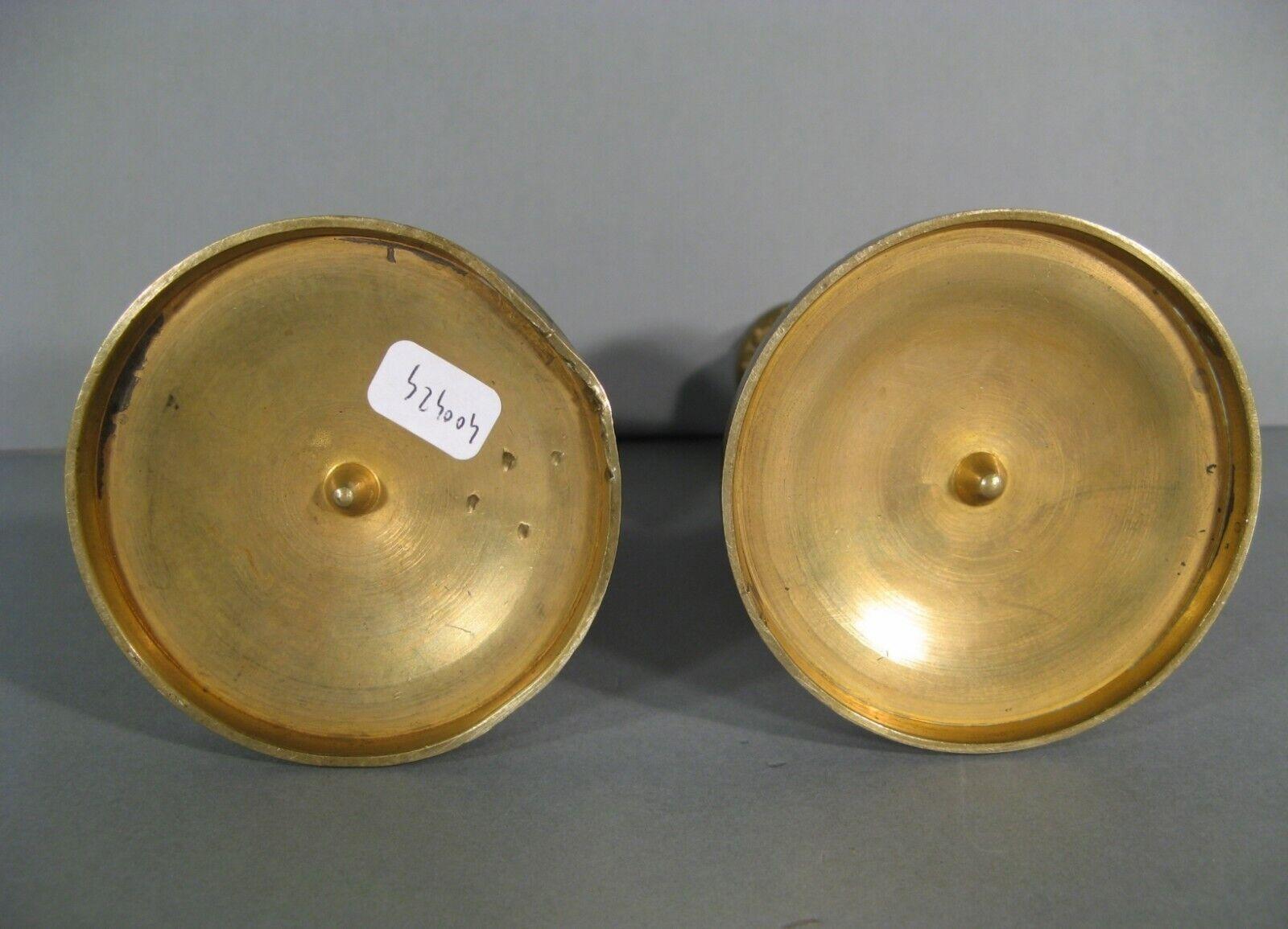 Pair of Antique Candlesticks in Romantic Style with Putti Decor - 1Y161 2