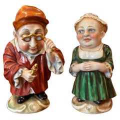 Pair of Antique Caramogi or "Mansion Dwarfs" by Richard Ginori