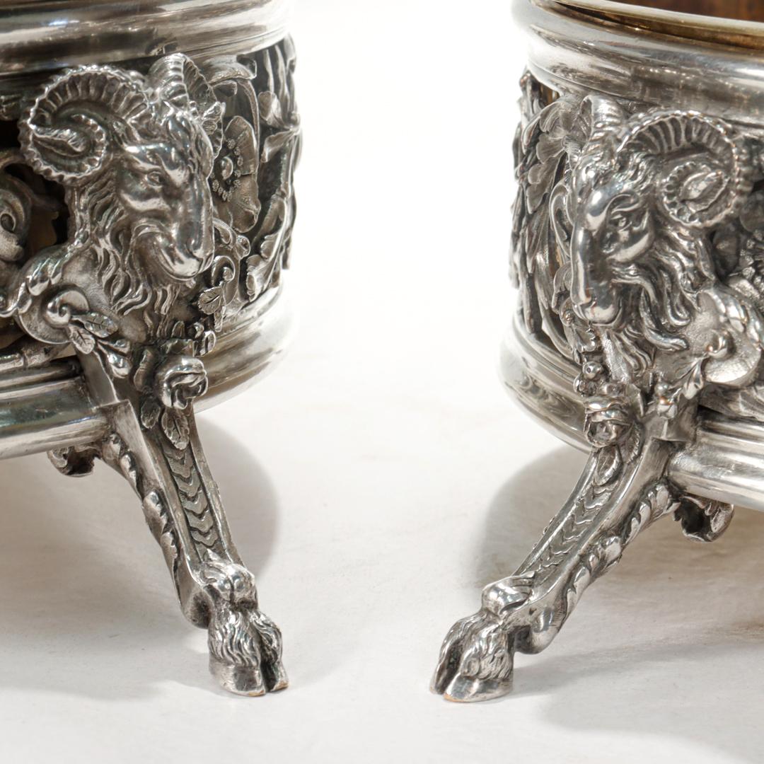 Pair of Antique Cardeilhac Paris French Silvered Bronze Centerpiece Bowls For Sale 10