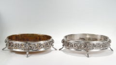 Pair of Antique Cardeilhac Paris French Silvered Bronze Centerpiece Bowls