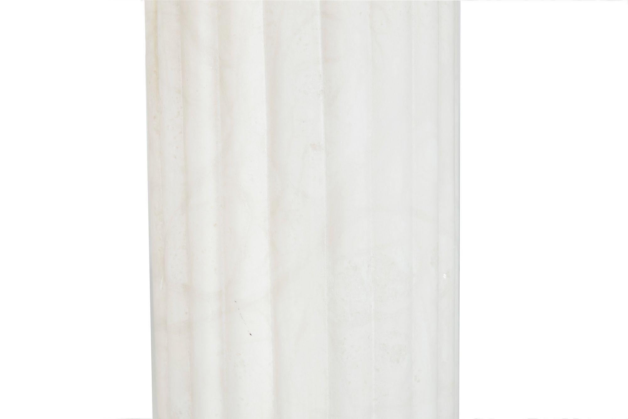 Pair of Antique Carrara Marble Column Pedestals 10