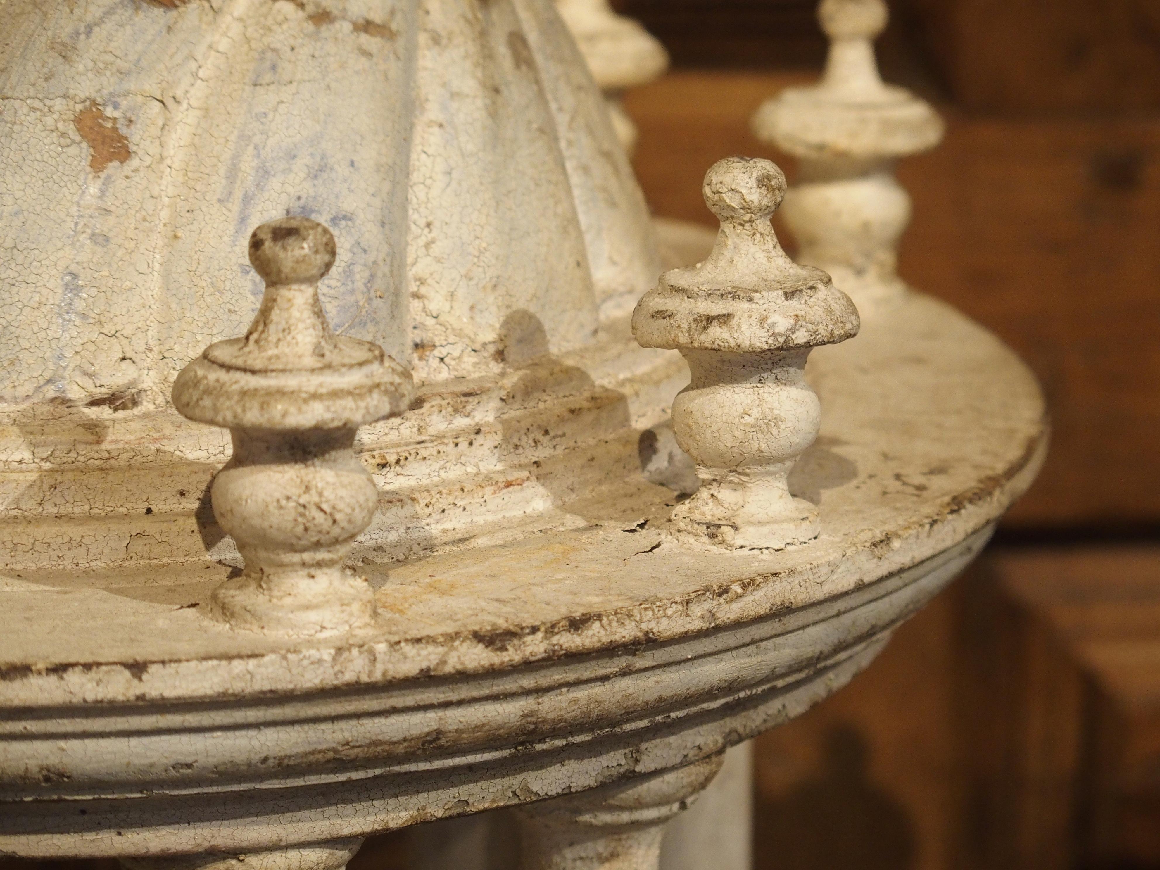 Pair of Antique Carved and Painted Wooden Grand Tour Temple Models, 19th Century 11