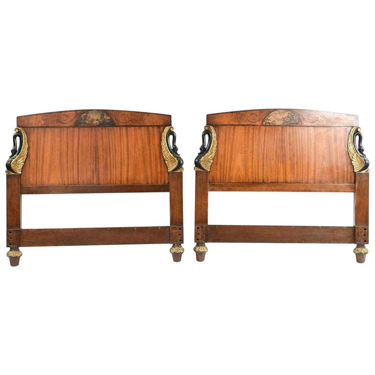 Pair of Antique Carved Headboards For Sale at 1stDibs