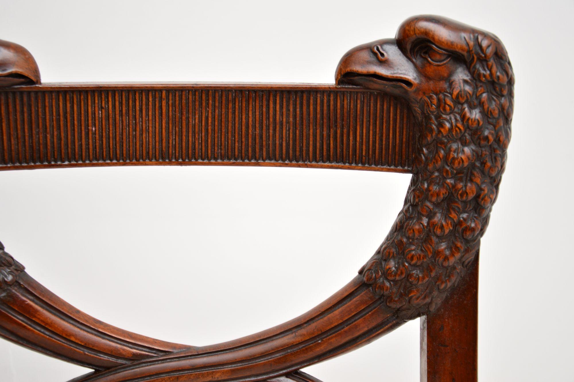Pair of Antique Regency Carved Side Chairs 2