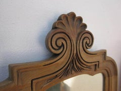 Pair of Antique Carved Solid Walnut Mirrors