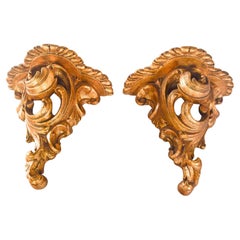 Pair of Antique Carved Wooden Pedestals