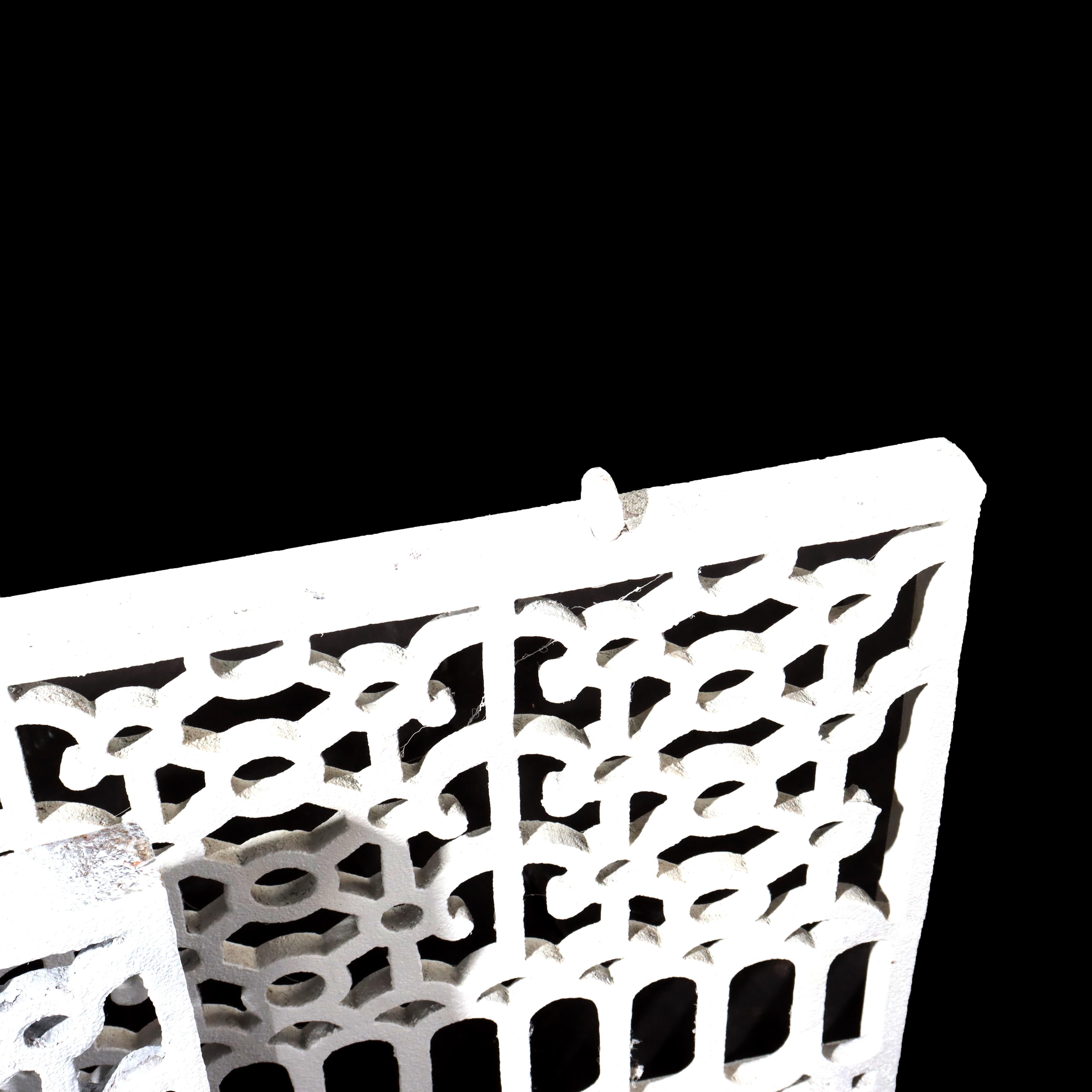 Pair Of Antique Cast Iron Grates C1900 For Sale 2