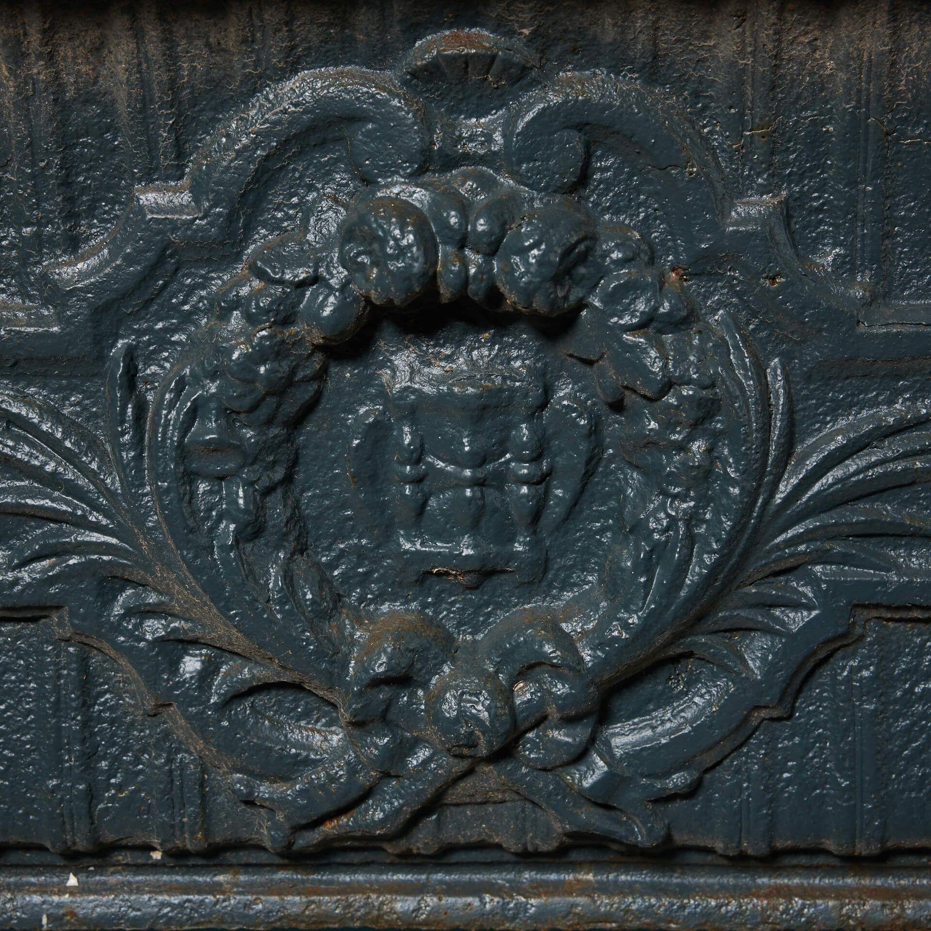 Pair of Antique Cast Iron Trough Planters In Fair Condition For Sale In Wormelow, Herefordshire