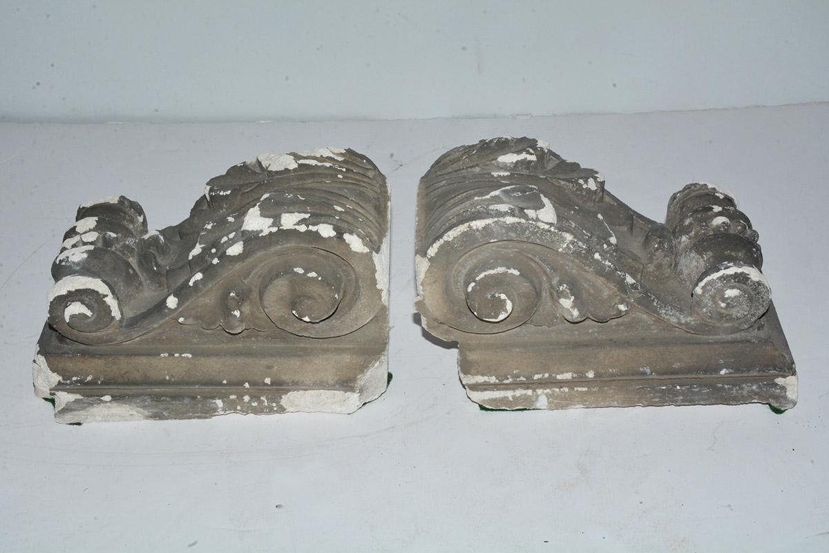 antique plaster corbels