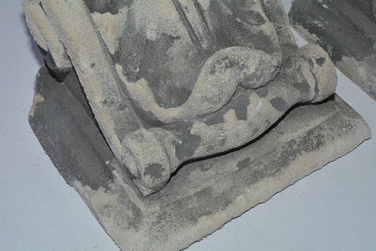 Pair Of Antique Cast Stone Corbels For Sale At 1stdibs