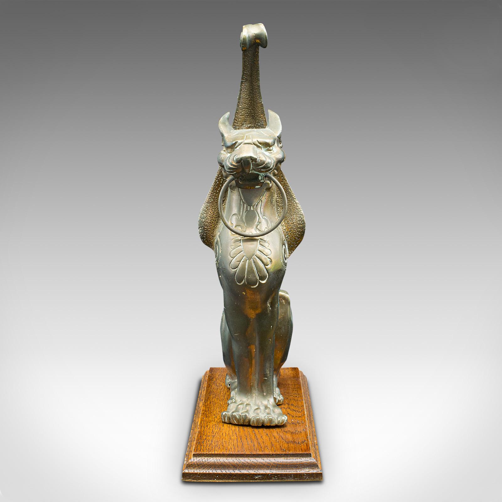 Début de l'époque victorienne Paire de statues de chats antiques italiennes, bronze, Grand Tour, butoirs de porte, victoriennes en vente