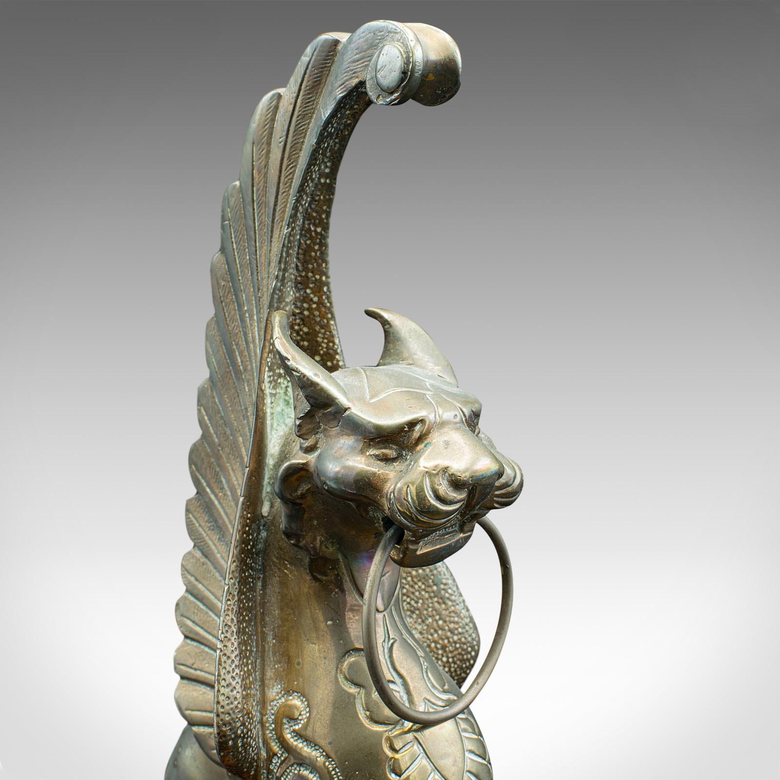 Paire de statues de chats antiques italiennes, bronze, Grand Tour, butoirs de porte, victoriennes en vente 2