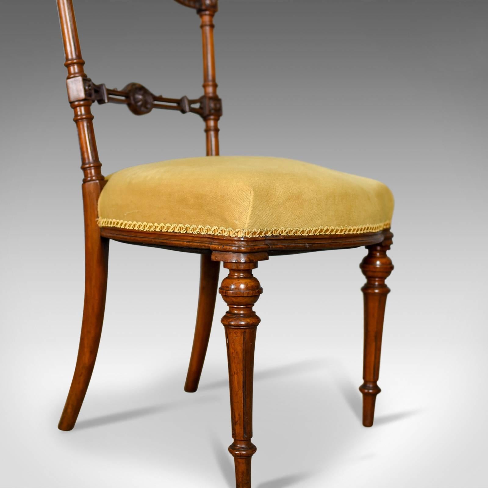 Pair of Antique Chairs, English, Walnut, Aesthetic Period, circa 1880 5
