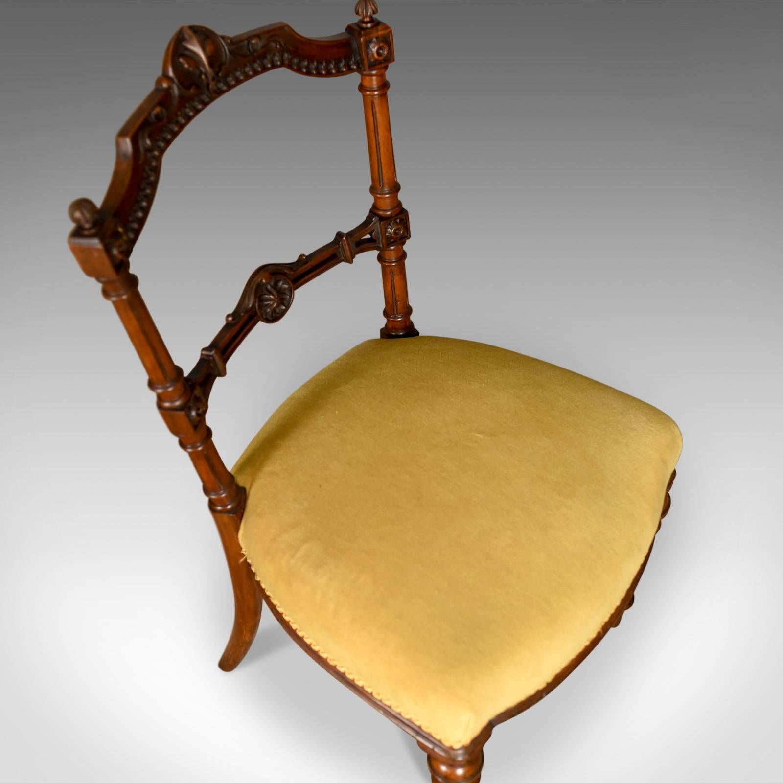 Pair of Antique Chairs, English, Walnut, Aesthetic Period, circa 1880 3