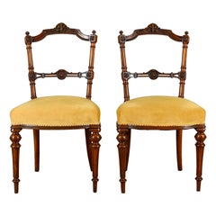Pair of Used Chairs, English, Walnut, Aesthetic Period, circa 1880