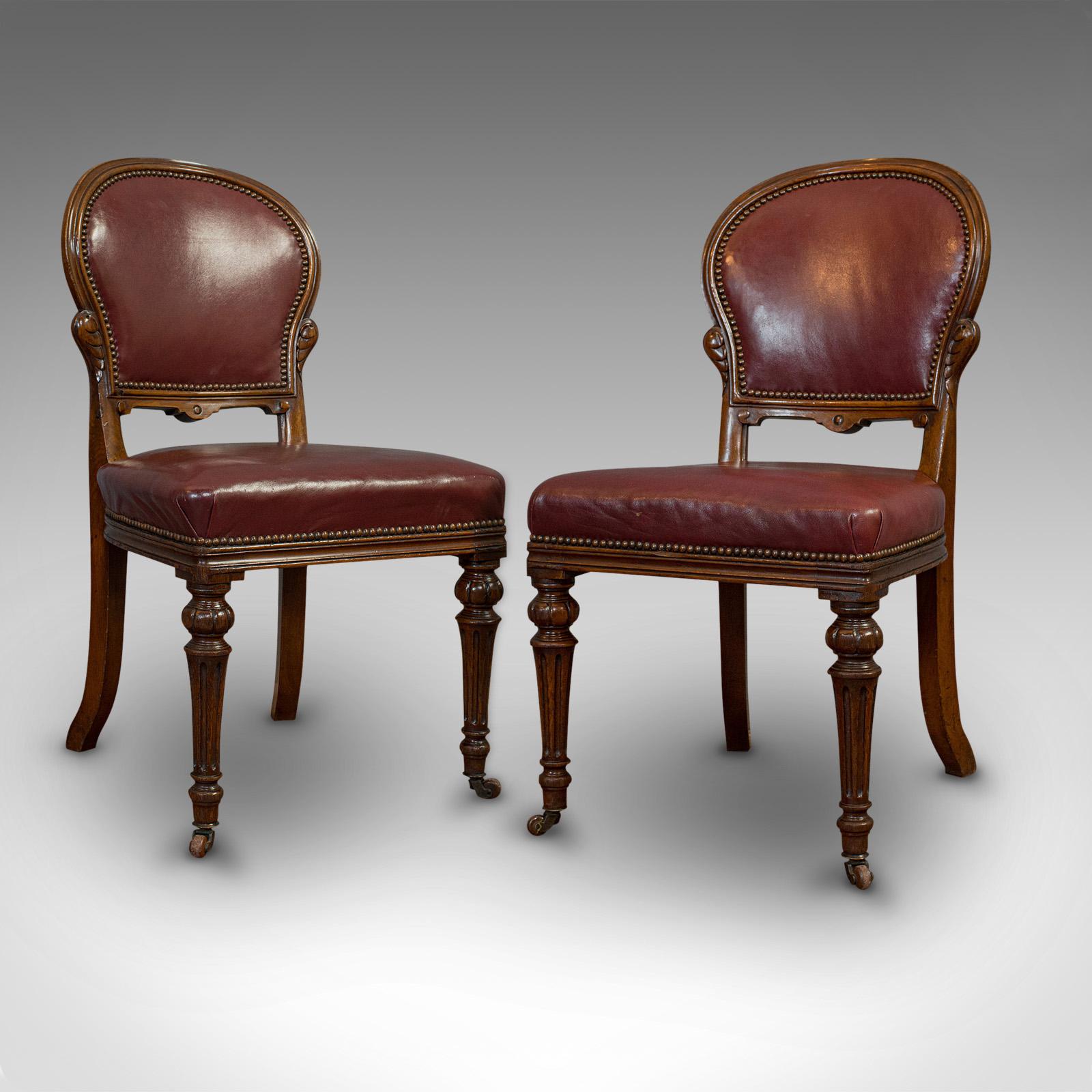 antique chairs with leather seats