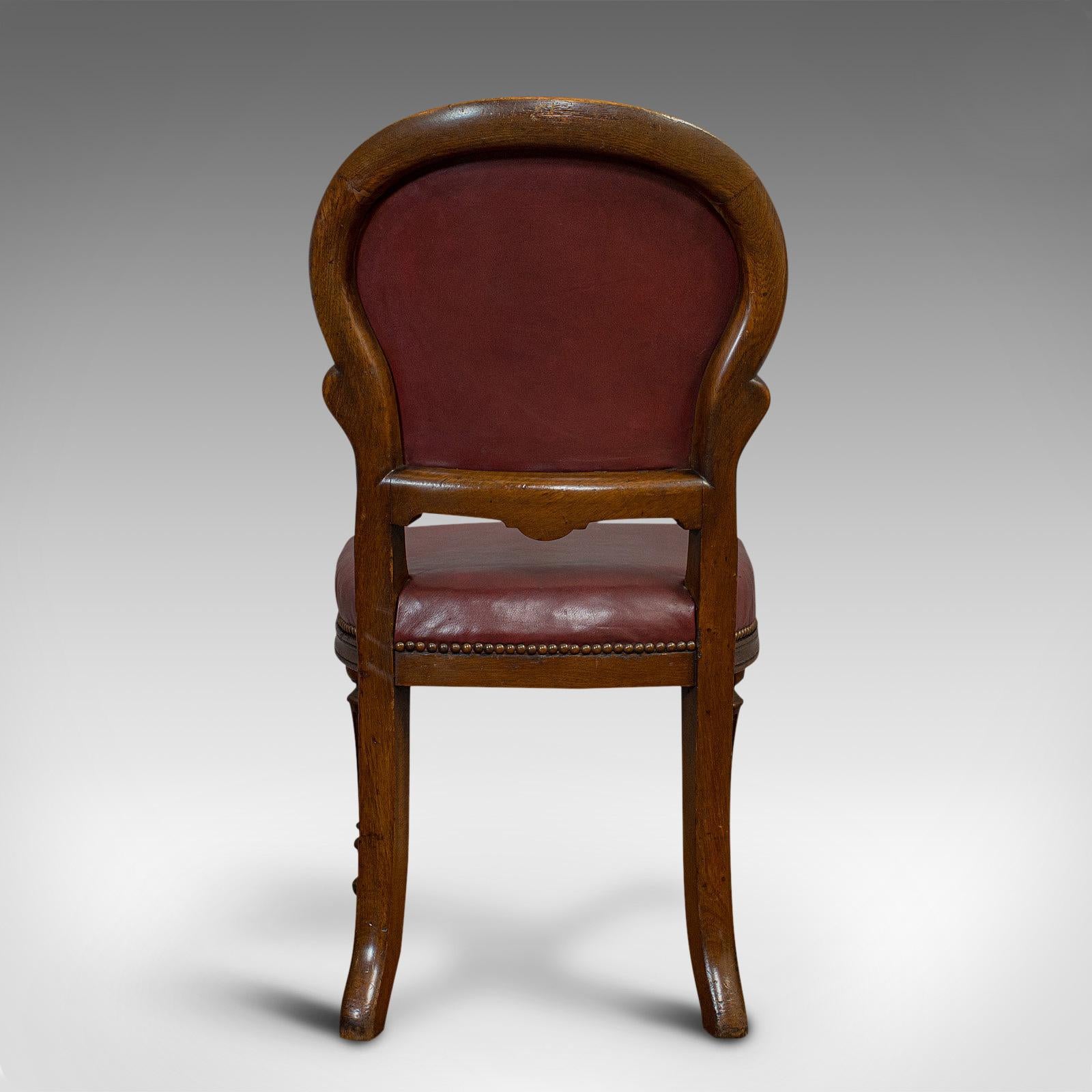 Pair of Antique Chairs, Walnut, Leather, Seat, Doveston, Bird & Hull, Victorian 1