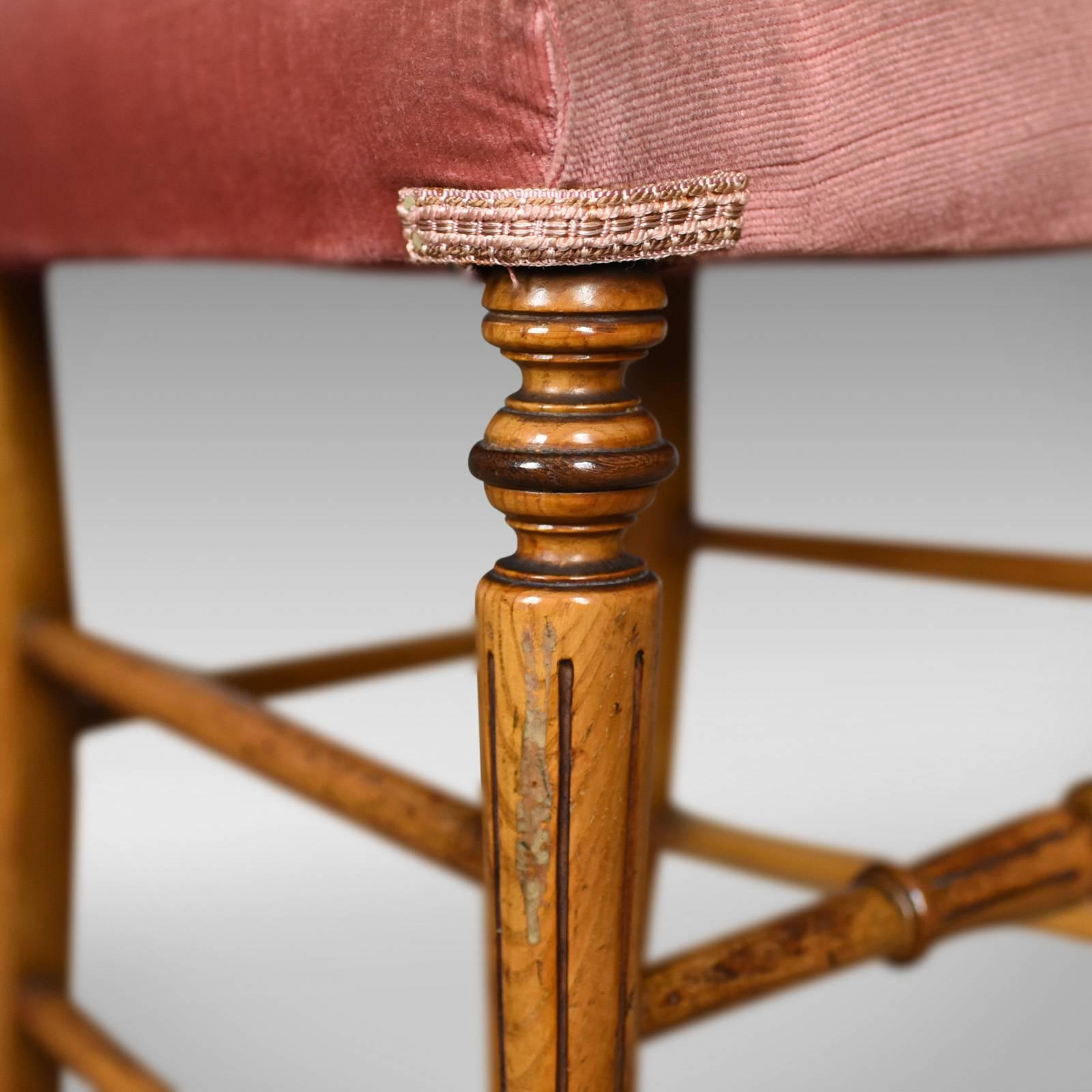 Pair of Antique Chairs, Upholstered, Victorian, English Walnut, Side, circa 1880 3