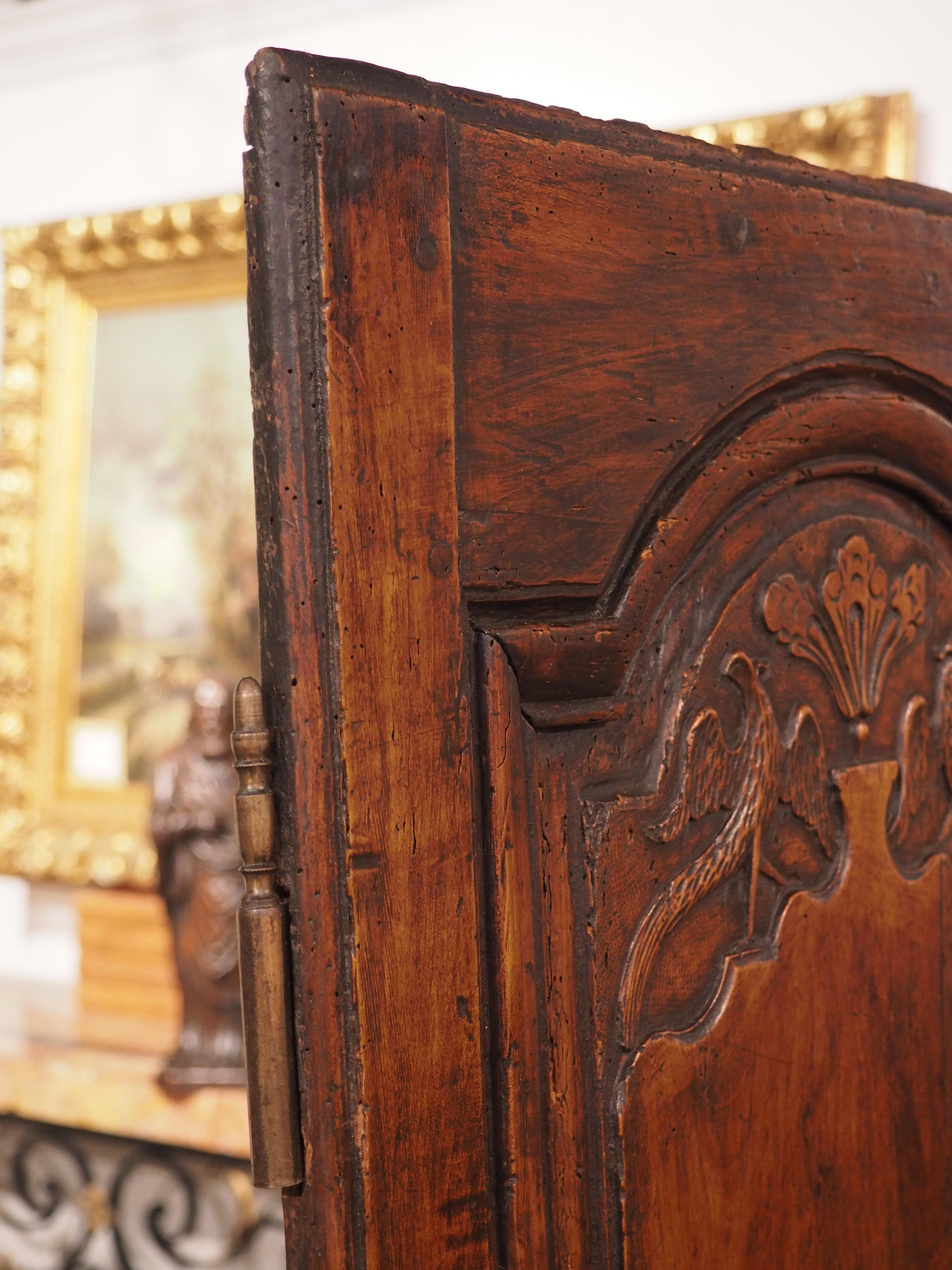 Pair of Antique Cherry Wood Armoire Doors from Rennes, France, Circa 1720 5