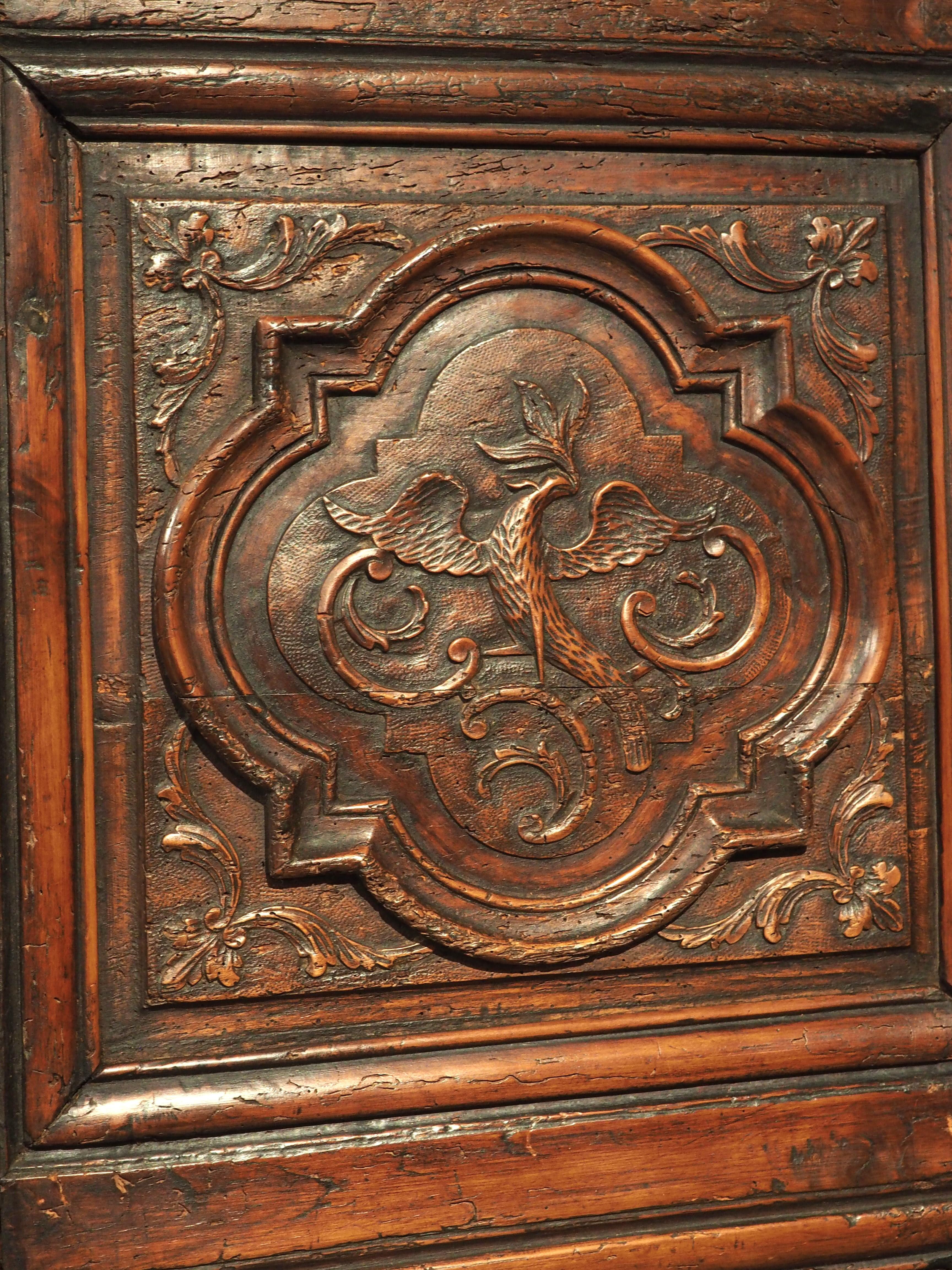 Pair of Antique Cherry Wood Armoire Doors from Rennes, France, Circa 1720 1