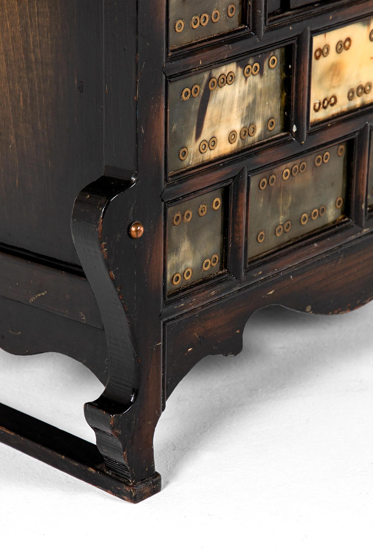 Pair of Antique Chinese Apothecary Bedside Cabinets For Sale 3