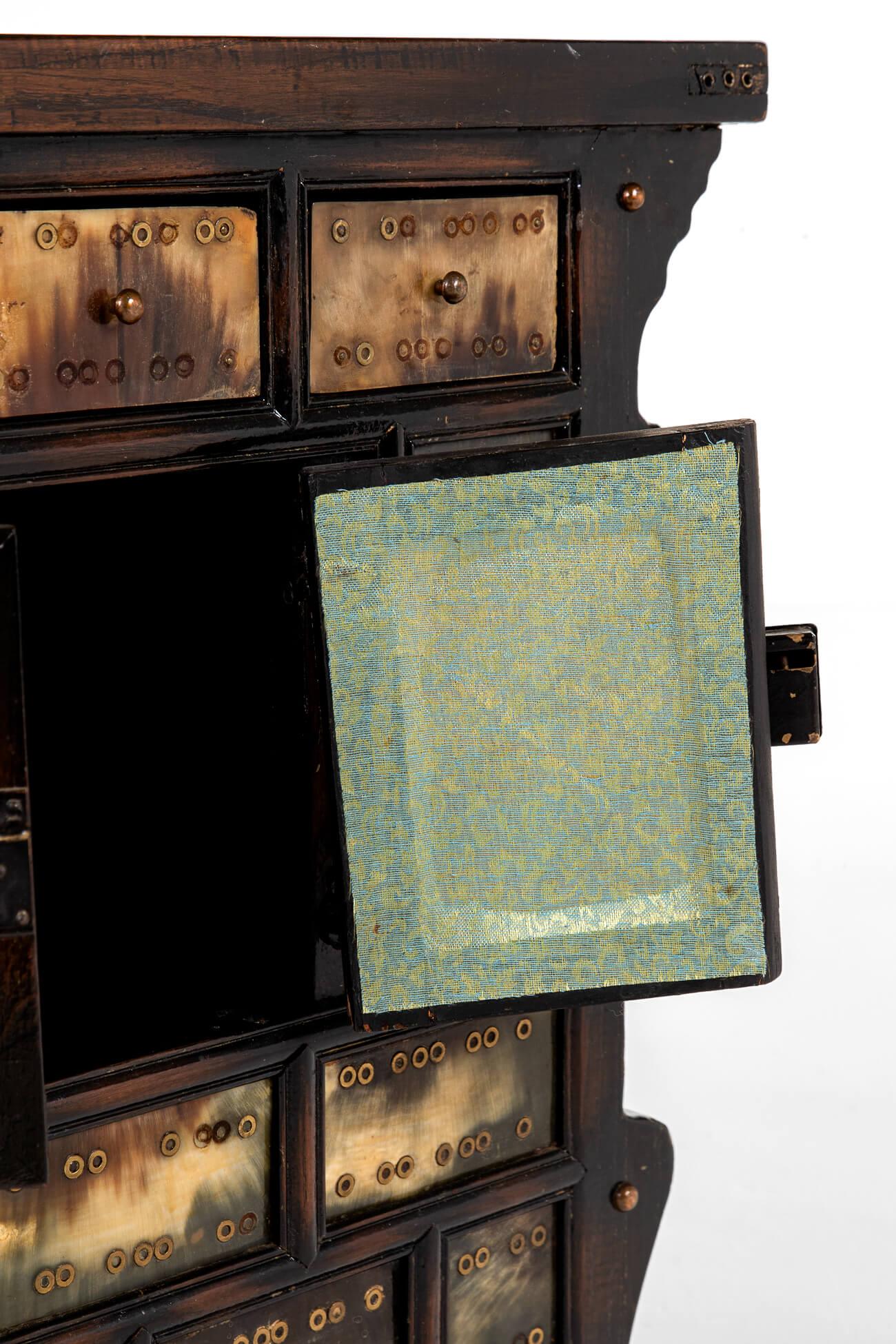 Pair of Antique Chinese Apothecary Bedside Cabinets For Sale 7