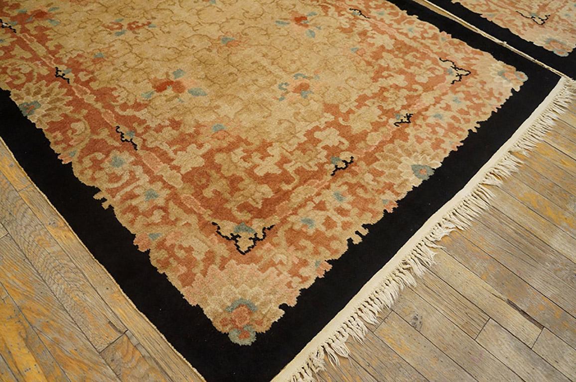 Hand-Knotted 1920s Pair of Chinese Art Deco Carpets by Fette-Li Workshop (4'x7'10