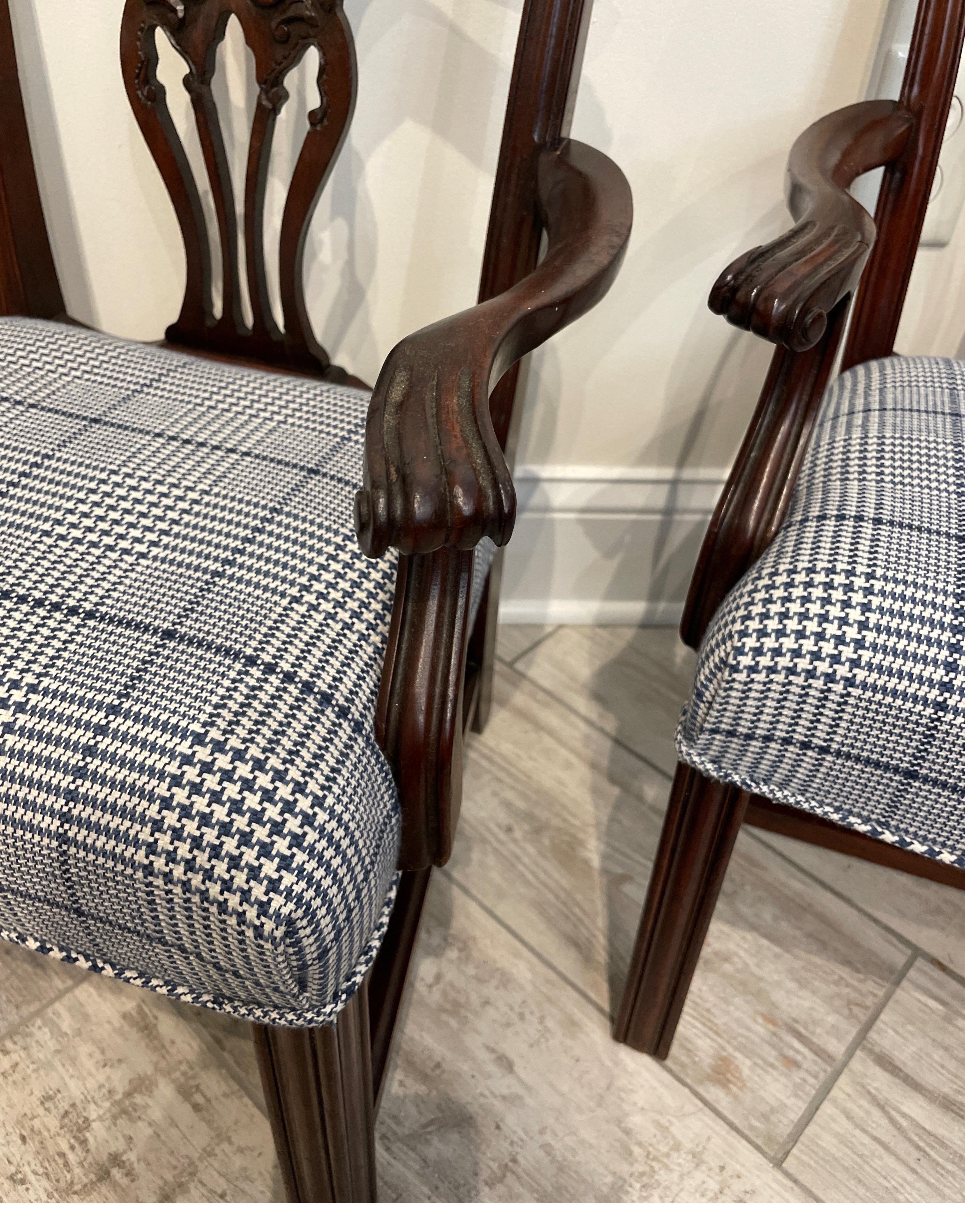 Pair of Antique Chinese Chippendale Children's Armchairs For Sale 2