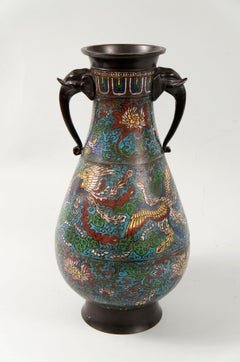 Pair of Antique Chinese Cloisonné Vases