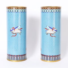 Pair of Antique Chinese Cloisonné Vases