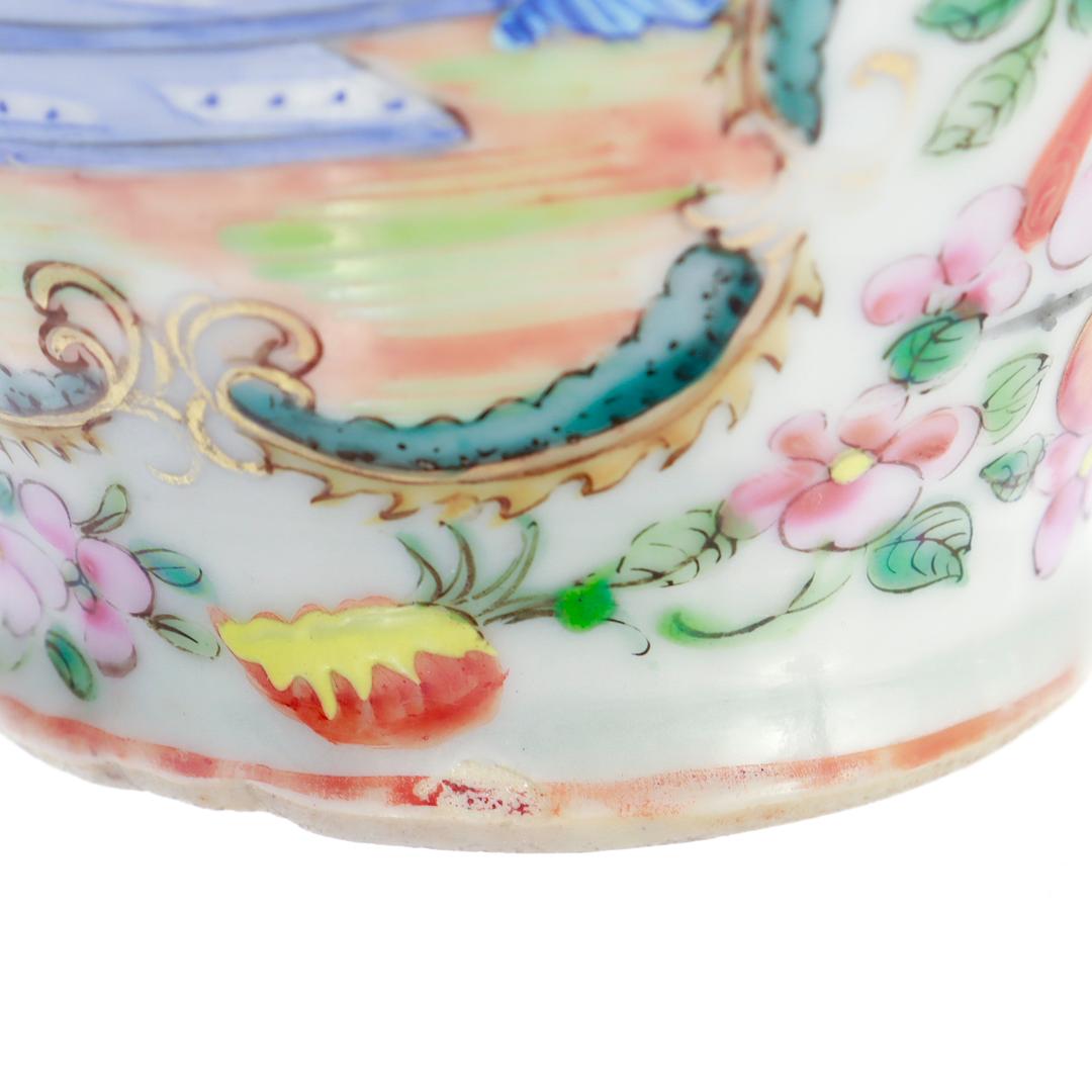Pair of Antique Chinese Export Rose Mandarin Vases For Sale 12