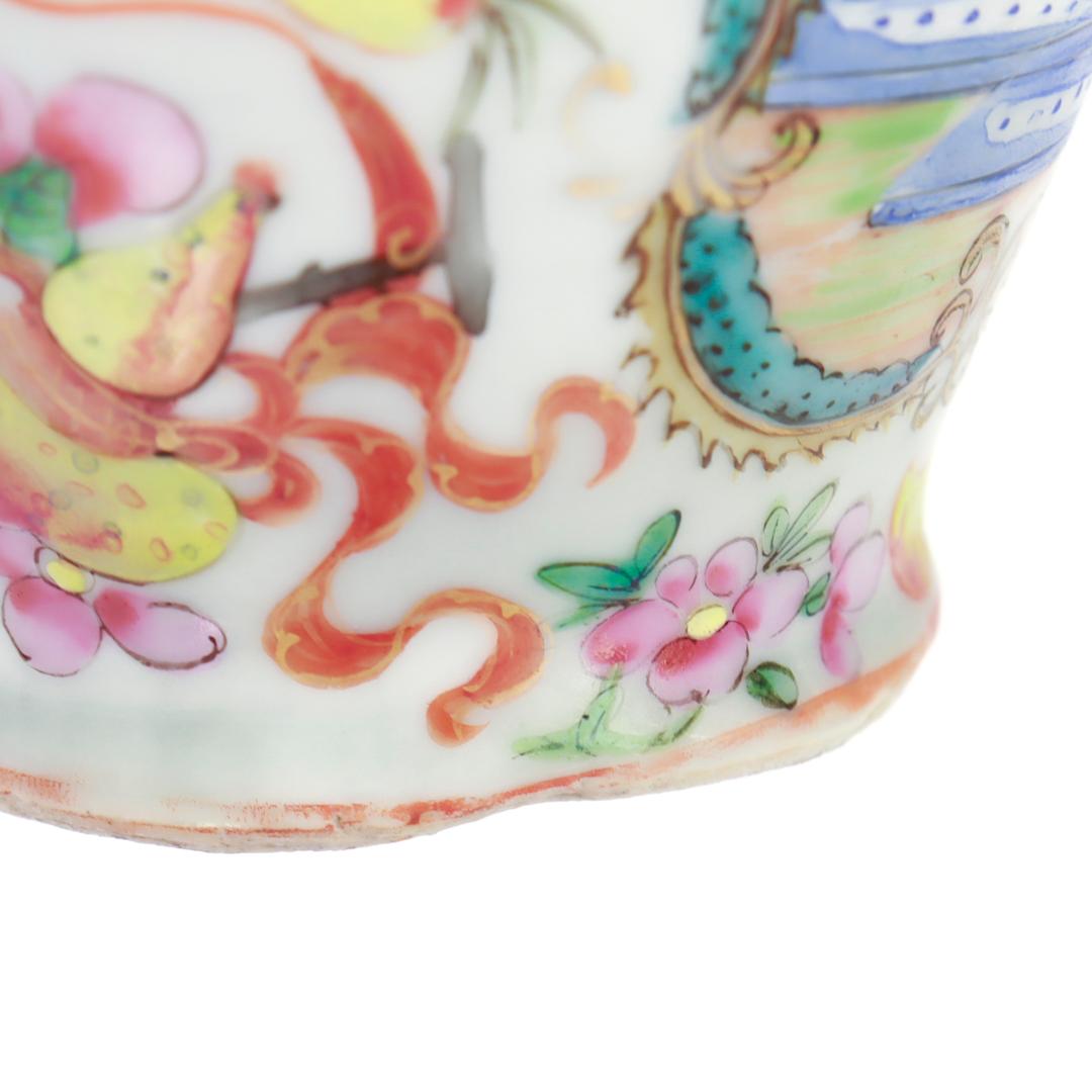 Pair of Antique Chinese Export Rose Mandarin Vases For Sale 13